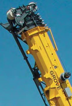 The superstructure features a full power five section MEGAFORM boom that can reach
