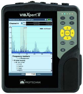 VIBXPERT Data collector and analyser The vibration analysis functions and methods described in the previous pages can all be performed by the PRÜFTECHNIK VibXpert system, an overview of which is