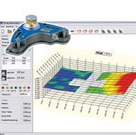 The PC software supplied with the system gives the user the ability to view the measurements in a variety ways including colour enhanced 3D graphic views.