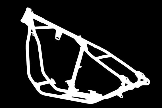 95039 Santee Low Glide Stock Replacement Frame Stock-style frame kit accepts most Original Equipment or aftermarket accessories, with brackets and tabs for the coil, belt guard, late 87-99 rear brake