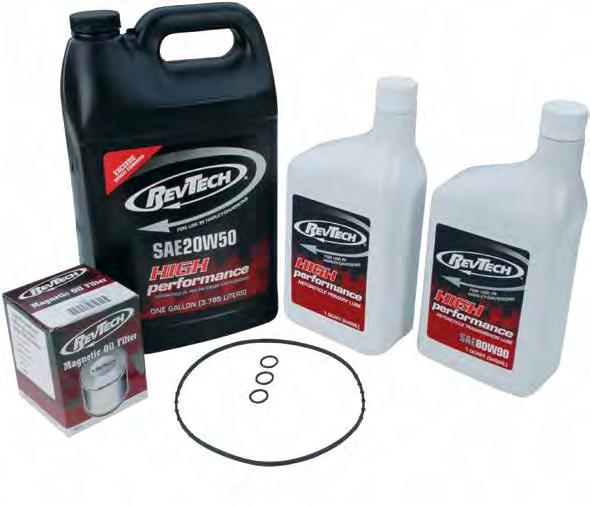 The kit contains everything you need to change the motor, primary and transmission oils in your motorcycle.