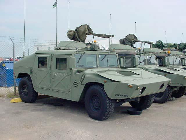 The OPFOR HMMWVs, Figure 9, were scheduled to return October 10, 2003 and the datalogger storage module was scheduled for removal on October14.