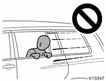 Do not allow anyone to get his/her head or hands out of windows since the curtain shield airbags could inflate with considerable speed and force.