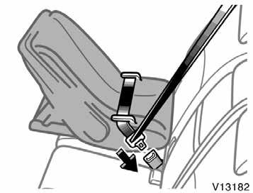 Same angle Same position Do not install a child restraint system on the second (or third) seat if it interferes with the lock mechanism of the front (or second) seats.
