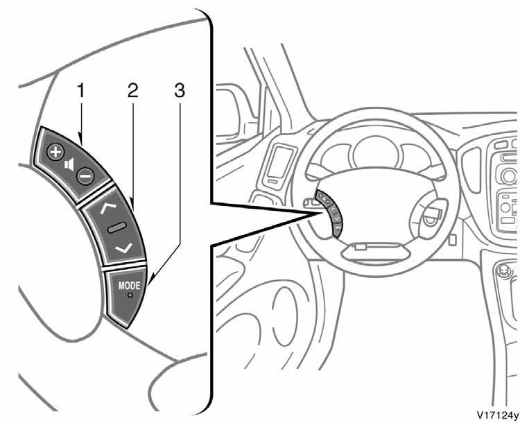 Audio remote controls (steering switches) Some parts of the audio system can be adjusted using the switches on the steering