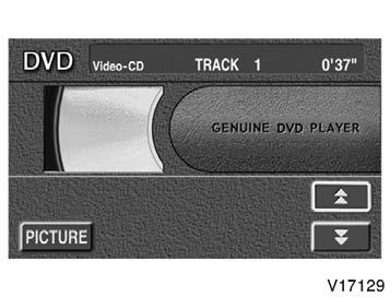 Video CD CD Text USING THE CONTROL SCREEN When playing a disc, push the DVD button on the controller. The control screen will appear on the screen.