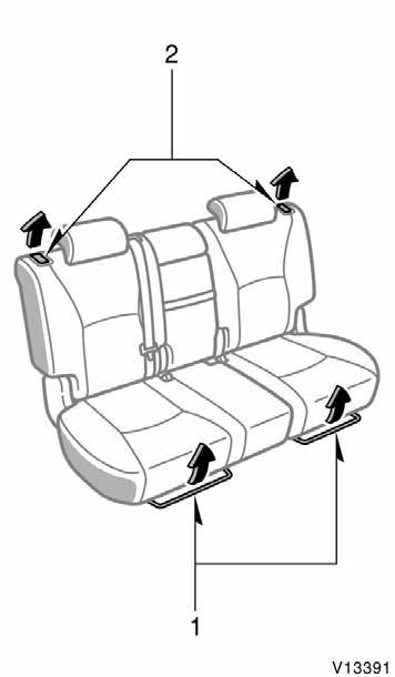SEATBACK ANGLE ADJUSTING LEVER Pull the lever up. Then lean back to the desired angle and release the lever.