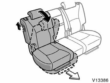 Avoid reclining the seatback any more than needed. The seat belts provide maximum protection in a frontal or rear collision when the passengers are sitting up straight and well back in the seats.