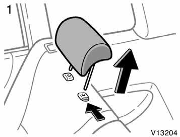 TO USE THE ANCHOR BRACKET: 1. Remove the head restraint. 2. Open the anchor bracket cover with the symbol as shown in the illustration. 3.