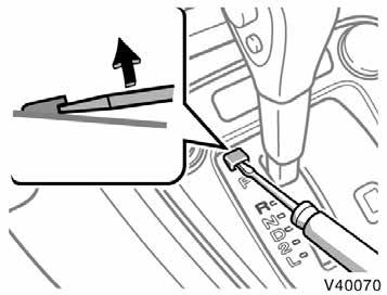If you cannot shift automatic transmission selector lever If you cannot shift the selector lever out of the P position to other positions even though the brake pedal is depressed, use the shift lock