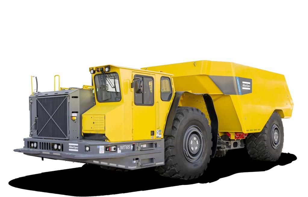 Minetruck MT65 Efficient underground haulage Engineered with safety, productivity and operator comfort in mind for haulage in larger underground mining and construction operations.