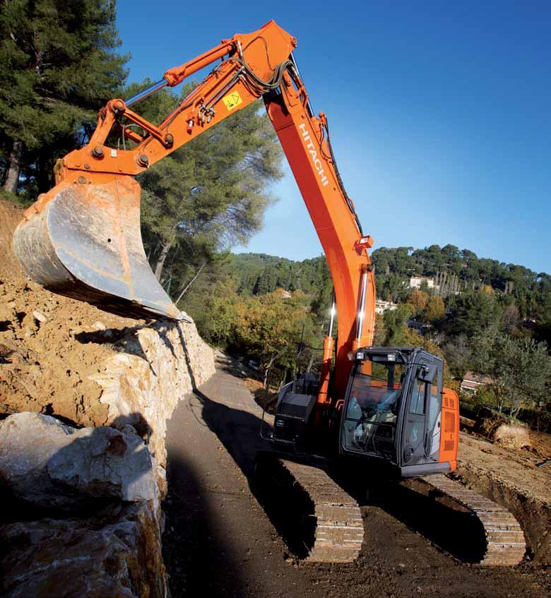 ZX225US-5 DURABILITY Hitachi is renowned for manufacturing high-quality construction machinery that operates in the most challenging environments and the toughest working conditions.