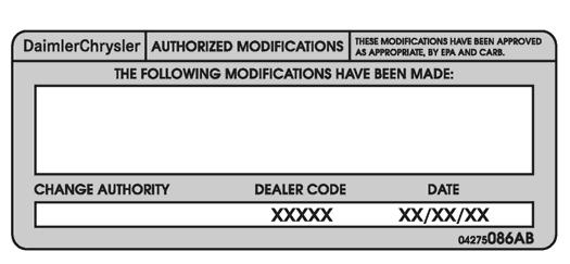 Emissions Recall F29 Page 5 Service Procedure (Continued) B. Install the Authorized Modifications Label: 1.