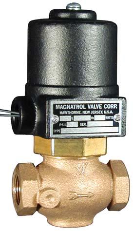 BULLETIN 6-D BRONZE SOLENOID VALVES 212 F 1 TYPE D FULL PORT - NORMALLY CLOSED 3/ TO 2 PIPE SIZE Valve opens when energized and closes when de-energized.
