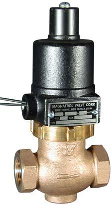 BULLETIN 6-AR BRONZE SOLENOID VALVES TYPE AR FULL PORT - NORMALLY OPEN TO 3 PIPE SIZE Valve closes when energized and opens when de-energized.