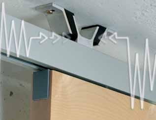 The noise protection bracket for preventing structure-borne noise HAWA-SoundEx We like to shout it out loud: HAWA-Junior hardware systems with their highquality trolleys are probably the quietest