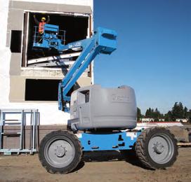 Genie articulating Z -booms provide the ultimate in versatility with up, out and over positioning capabilities for hard-to-access work areas.