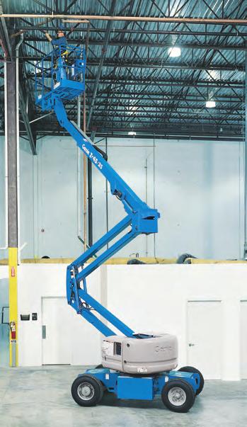S E L F - P R O P E L L E D A R T I C U L AT I N G B O O M S E L E C T R I C Precise Positioning and Control The self-leveling platform rotates 90 to either side, and the jib on select models moves