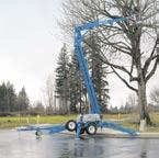 These trailer mounted booms are an excellent value in high-reach equipment.