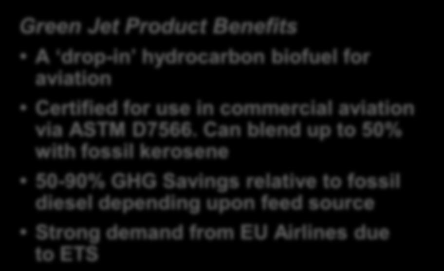 Renewable Jet Process Value Proposition Derived from Ecofining Technology Initially a DARPA-funded