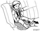 Make sure the belt clip is fastened at all times. 10. Pull the seat belt adjustment strap (gray tab) firmly until the shoulder belts are snugly adjusted around the child s shoulders.