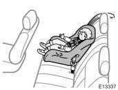 (B) CONVERTIBLE SEAT INSTALLATION A convertible seat is used in forwardfacing and rear- facing position
