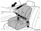 Do not insert coins, clips, etc. in the buckle as this may prevent you from properly latching the tab and buckle. If the seat belt does not function normally, it cannot protect your child from injury.