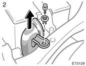 2. LEFT- HAND HEADLIGHT: Remove the clip and take