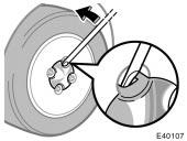 Then secure the tire by repeating the above removal steps in reverse order to prevent it from flying forward during a
