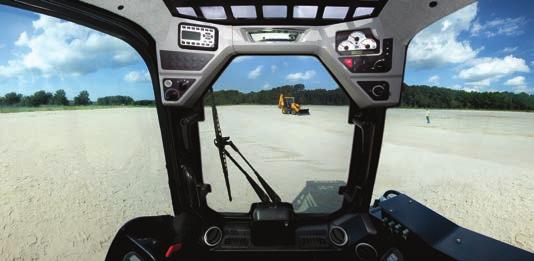 4 Standard rear-view mirror placed at the operator s eye level further enhances operator visibility.