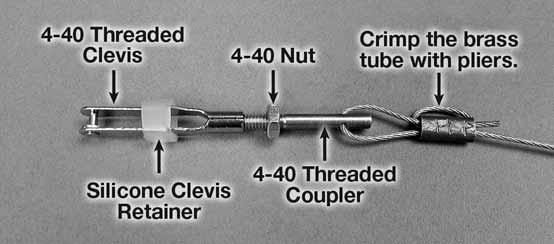 7. Install a 4-40 nut and threaded