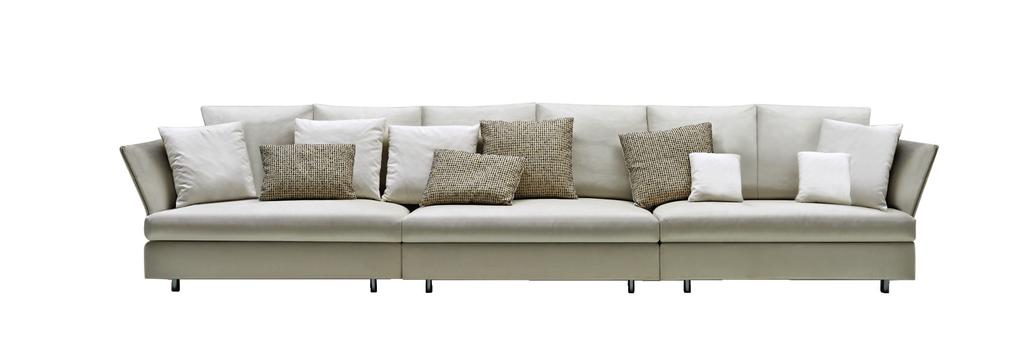 HOLIDAY 1 Ferruccio Laviani proposes a new concept sofa: narrative, evocative, less basic, more decorative, based on emotional comfort.
