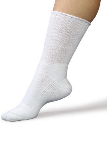 Wide Socks for Larger Legs and Feet Therasock Care Sox Plus for Men and Women Designed especially for those with larger feet and lower legs, these ultra soft crew socks stretch up to 23 in