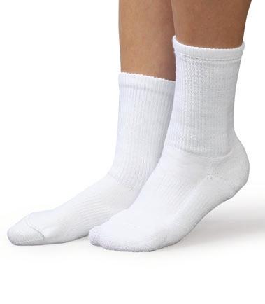 Moisture-wicking fibers wick moisture away from the skin for a healthier sock environment. Hi-bulk acrylic, nylon & spandex.