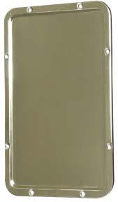 NW 605-1 LARGE 1pc SECURITY MIRROR 11 1/4" x 17 1/4" x 1/4" Overall, w/ 9 3/4" x 15 3/4" Mirror Surface Material: 18 ga Stainless Steel Sheet Polished to a Mirror