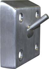 NW 608 CLOTHES HOOK Material: Mounting Screws: 4" x 4" x 2 1/4" Projection Stainless Steel w/nylon