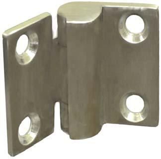 NW 631FPB FOOD PASS HINGE, BOLT-ON W/ INTEGRAL STOP 3" x 4" x 1/4" Thick Material: Formed Steel