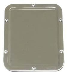 NW 604-1 SMALL 1pc SECURITY MIRROR 9 1/2" x 11 1/4" x 1/4" Overall w/8" x 9 3/4" Mirror Surface Material: 18 ga Stainless Steel Sheet Polished to a Mirror