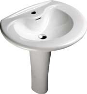50±3 645±19 Bolt PF1/2 32Ø Overflow Included 230±7 160±8 VSP-P11W Pedestal Sink 300 500±15 Oval Shaped Sink Faucet Ledge Pedestal and Lavatory Included Standard 40mm Single Faucet Hole 4