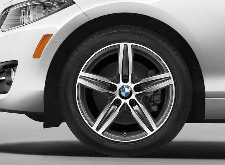 SERIES COUPE Double Spoke Ferric Gray light alloy wheels (Style 384) 45/35 rear non-run-flat Michelin Pilot Super Sport performance tires1,, 3 WHEELS / TIRES Double Spoke light alloy wheels (Style