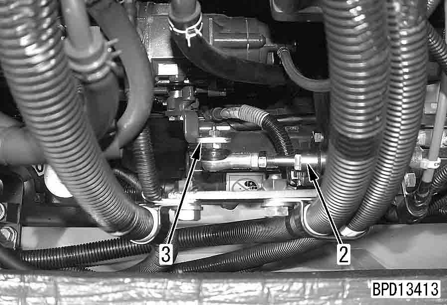 Open the engine hood and remove nozzle holder of the cylinder to measure the compression pressure. 8. Crank the engine with the starting motor and measure the compression pressure.