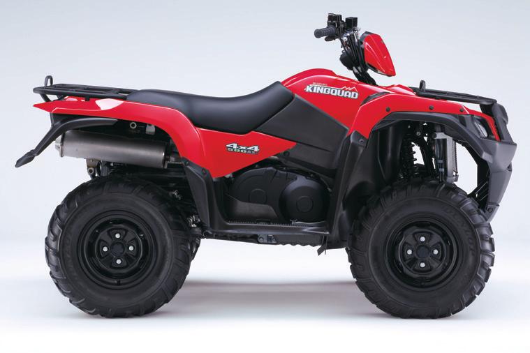 KINGQUAD 500 AXi 4X4 / POWER STEERING 1 Advanced Electric Power Steering system gives the KingQuad 500AXi lighter steering and even more responsive handling than ever, making it easier to navigate