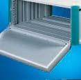 Material/Surface finish: Cover trays: Extruded aluminium section/die-cast, spray finished in RL 7035 Side panels: Extruded aluminium section, spray finished in RL 7035, colours RL 5018/5012/7030*