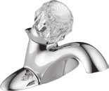 80 CLASSIC TWO CLEAR KNOB ANDLE LAVATORY FAUCETS CLEAR KNOB ANDLES 4"