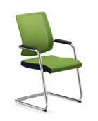 Swivel chair with high, upholstered backrest, headrest, 3D adjustable armrests, polished aluminium base Swivel