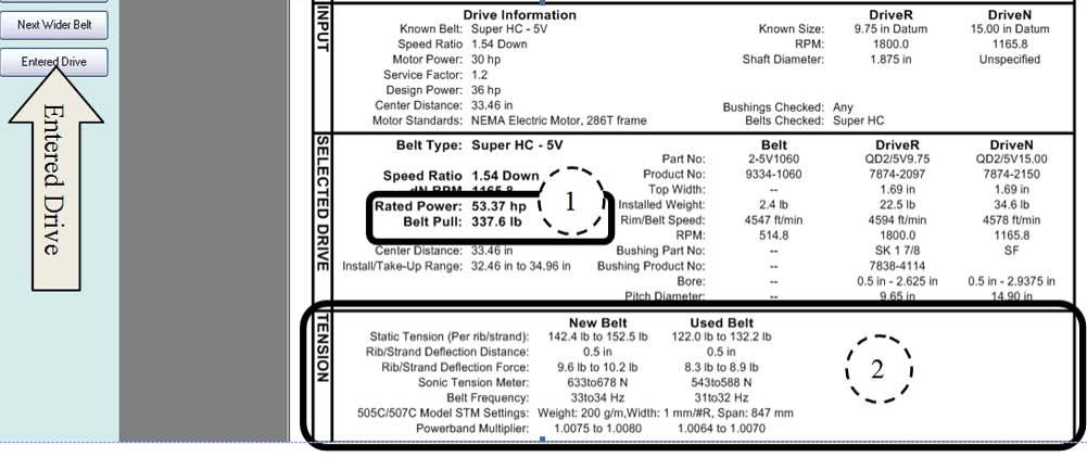 Known Drives (continued): A section of the Drive Detail Screen for this known drive is shown below. 3 Data from the Drive Detail Screen allows the user to: 1.