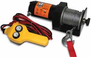 Freespooling clutch for quick wire rope deployment Roller fairlead attached directly to winch Includes mounting plate