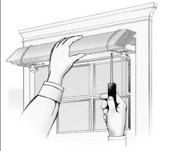 Inside Roman Shades 1. The top headboard has predrilled mounting holes for easy installation.