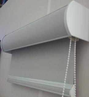 Roller Shade Valance Options: Round Cassette System Available in 3-1/2" or 4" / made of aluminum. Includes matching roller shade fabric on face of cassette. Roll: Color: Mount: Min. Width: Max.
