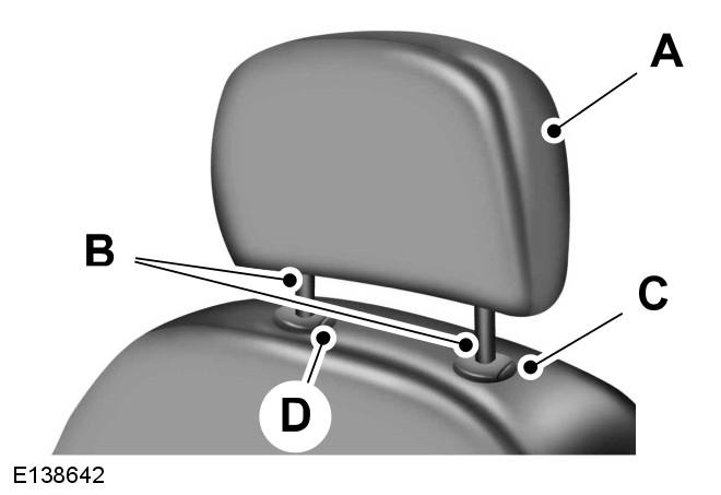 Seats Note: Adjust the seat backrest to an upright driving position before adjusting the head restraint.